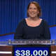Amy Schneider smiles for the camera while participating on Jeopardy!